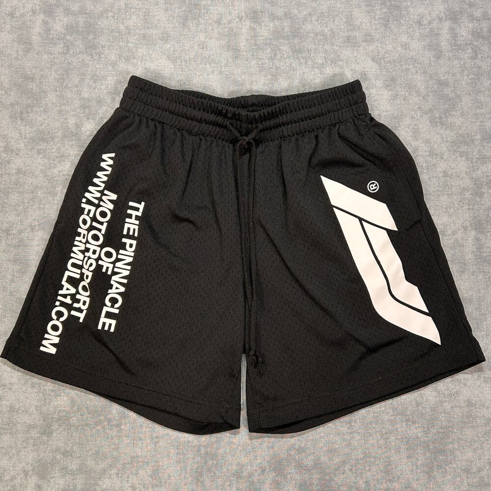 Formula 1 x PacSun Mesh Shorts Black Racing Motorsport Mens Small Athletic